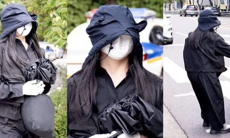    Скандальная ютуберша Sojang убегает от репортёров