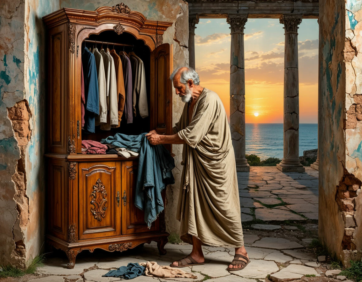 Старик откладывает свои лучшие вещи на "потом"