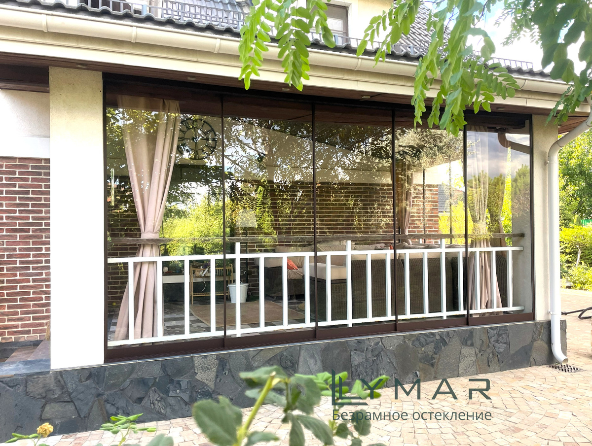 Безрамное остекление террасы в г. Краснодар