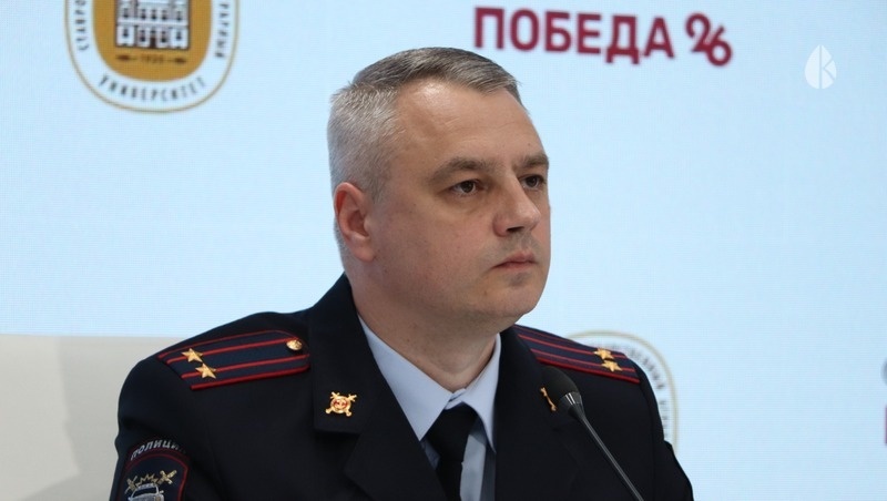    Начальник отдела пропаганды безопасности дорожного движения Управления Госавтоинспекции Ставрополья, подполковник полиции Евгений Синицын, Фото: Дмитрий Ахмадуллин / / ИА «Победа26»