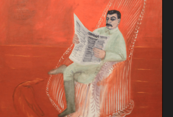 Георгий Рублев. "Портрет Сталина", фрагмент.