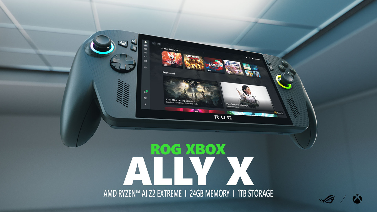 Изображение: Microsoft. Портативное игровое устройство "ROG Xbox Ally X".