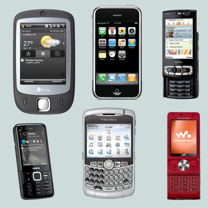 Популярные телефоны 2007 года