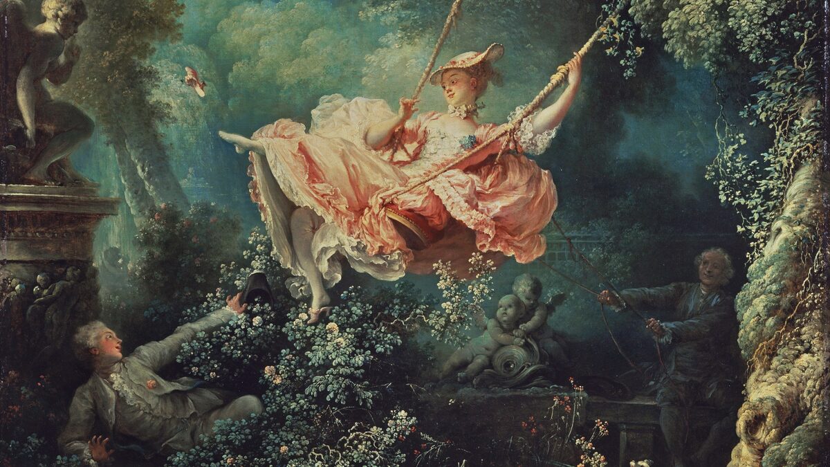 «Счастливые случайности качелей» написанная французским художником Жаном-Оноре