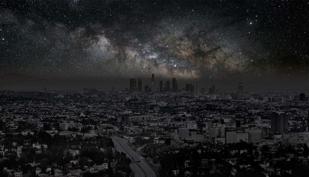 Лос-Анджелес: Млечный Путь / композитное изображение