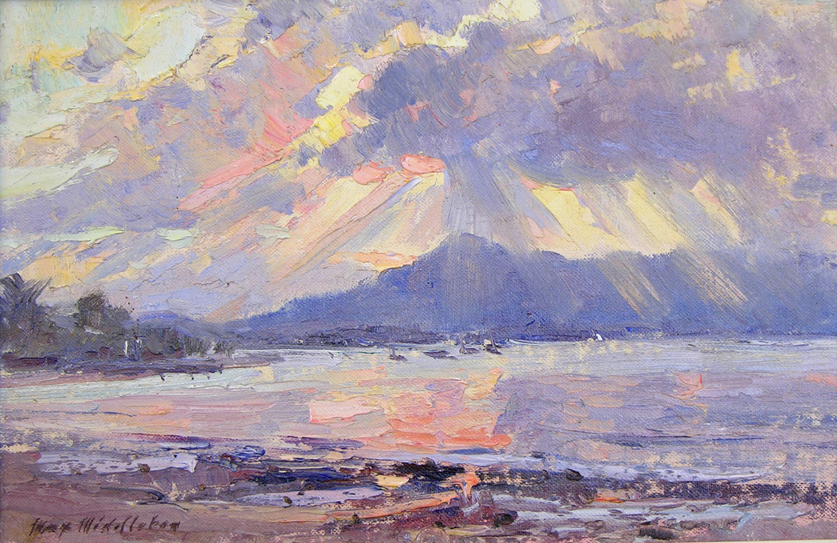 КАРТИНА ХУДОЖНИКА МАКСА МИДДЛТОНА / Max Middleton / 1922 - 2013 / АВСТРАЛИЯ