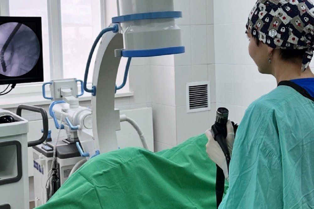    Процедура установки стента / Фото: Пресс-служба НИУ "БелГУ"