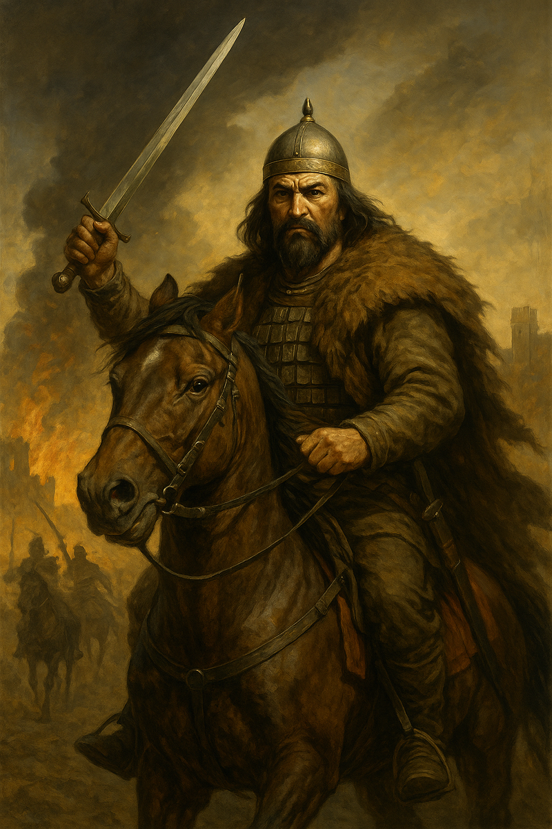 Аттила — предводитель гуннов, вселяющий ужас в Рим и весь континент. Так выглядела сама паника на скаку.