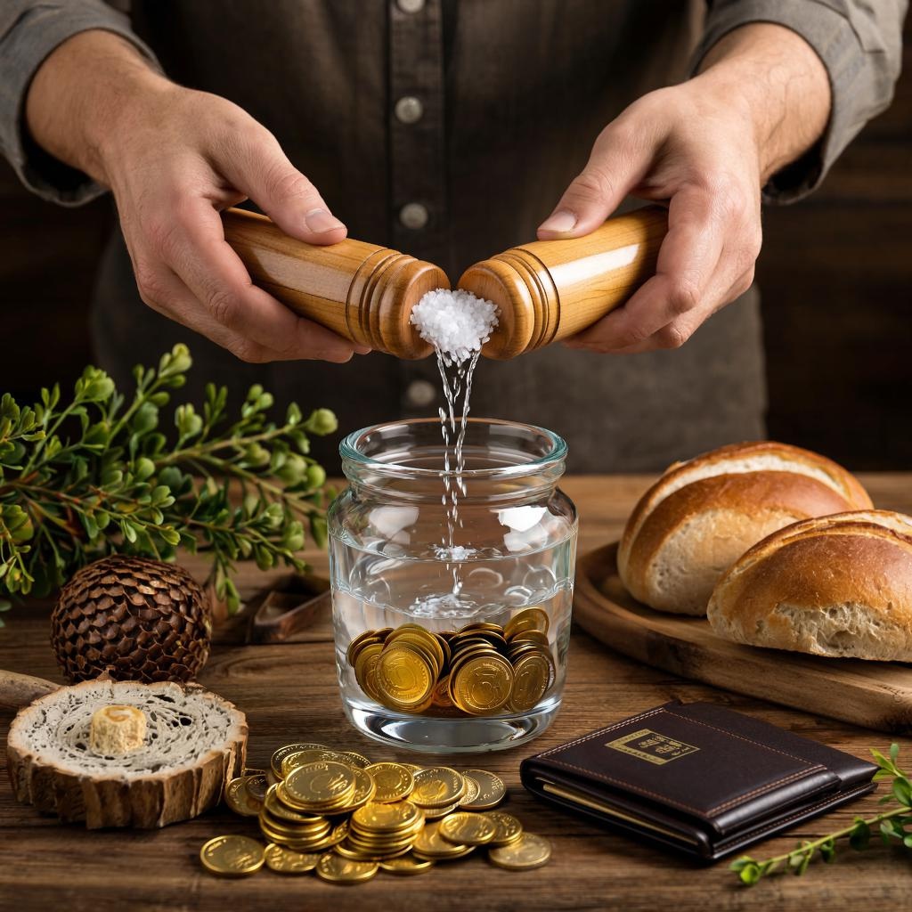 Ритуал с солью на деньги.