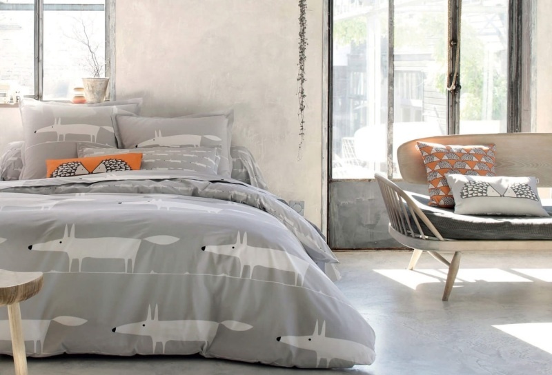 Комплект Blanc Des Vosges из хлопка перкали, модель Mr Fox