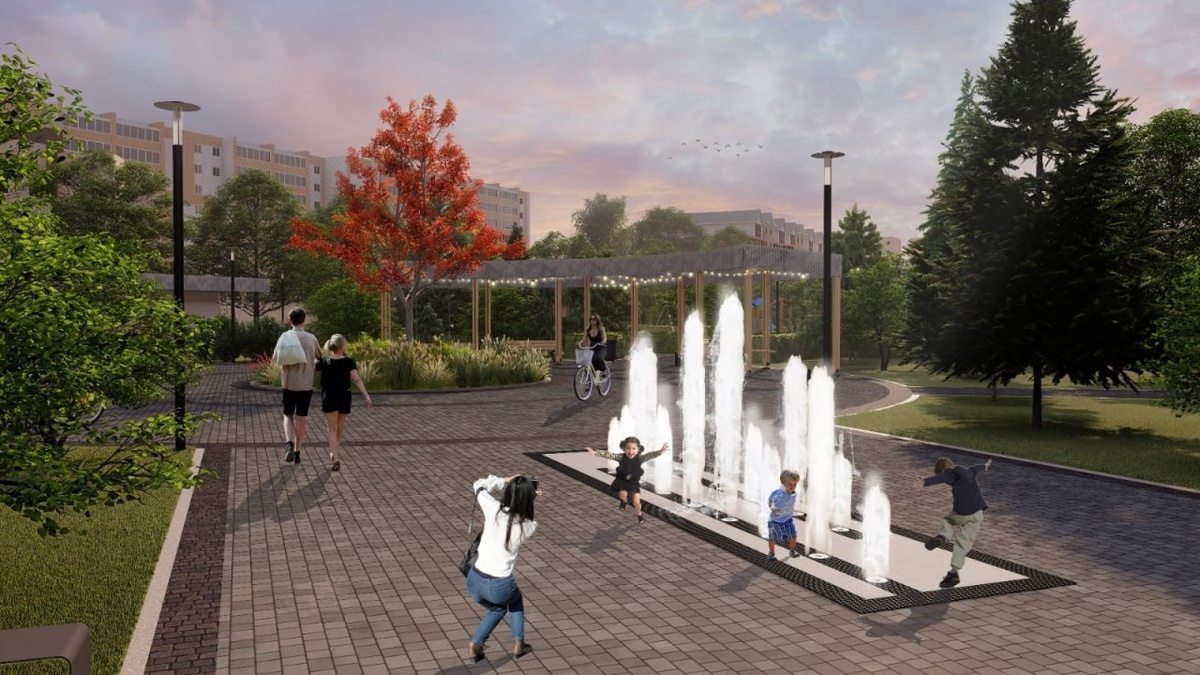    Сухой фонтан украсит сквер «Воинской славы» в Железногорске Курской области