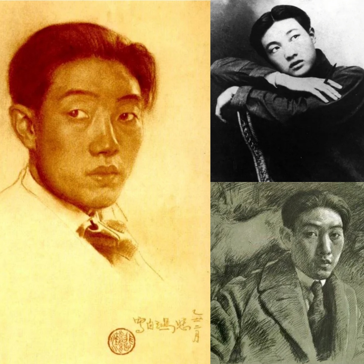 Китайский художник Сюй Бэйхун. Коллаж авторский.