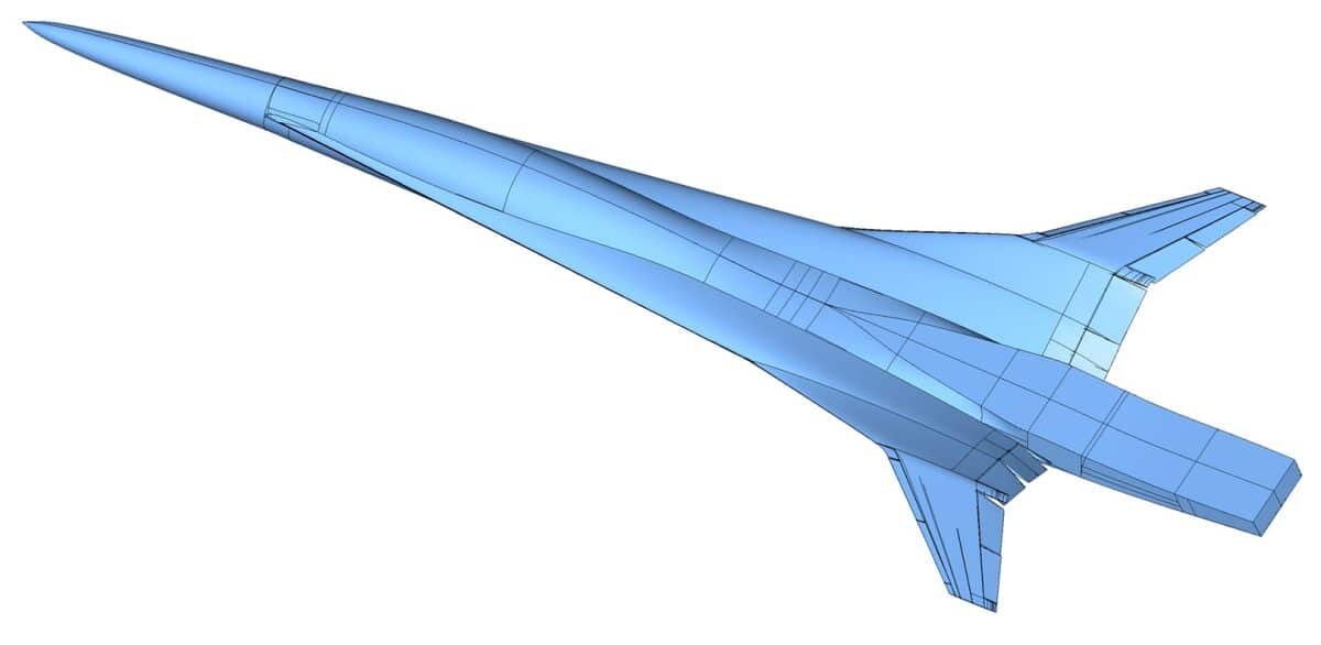    Крыло прототипа сверхзвукового бизнес-джета / © Tatiana K. Kozubskaya, Gleb M. Plaksin, Ivan L. Sofronov, Pavel V. Rodionov, Supercomputing Frontiers and Innovations