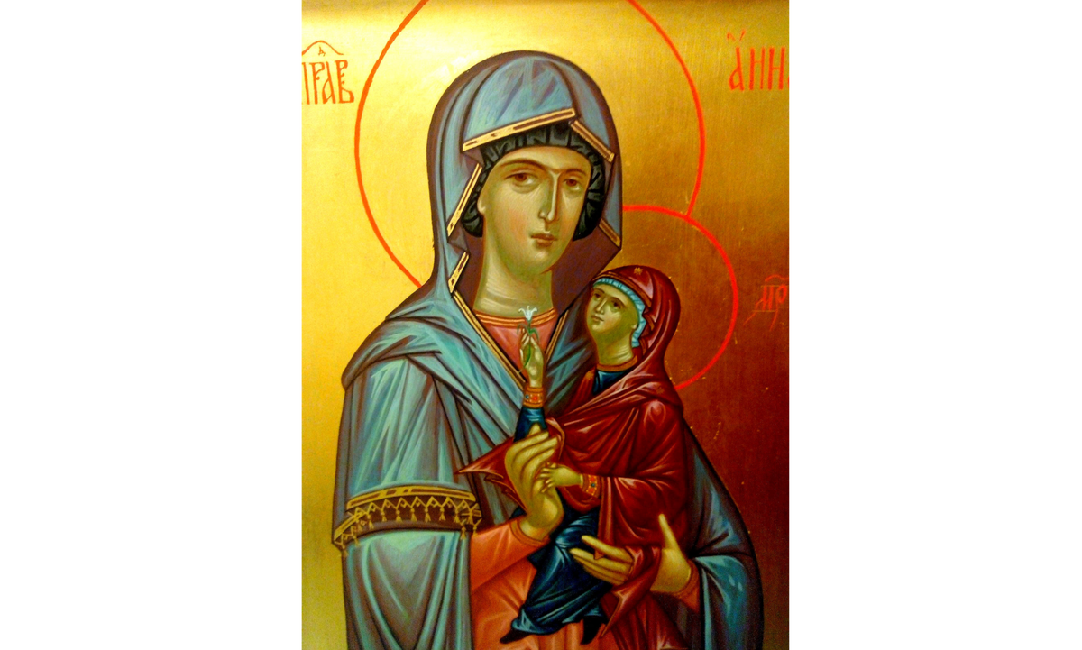 Икона праведной Анны с Богородицей, иконописец Екатерина Муравьева