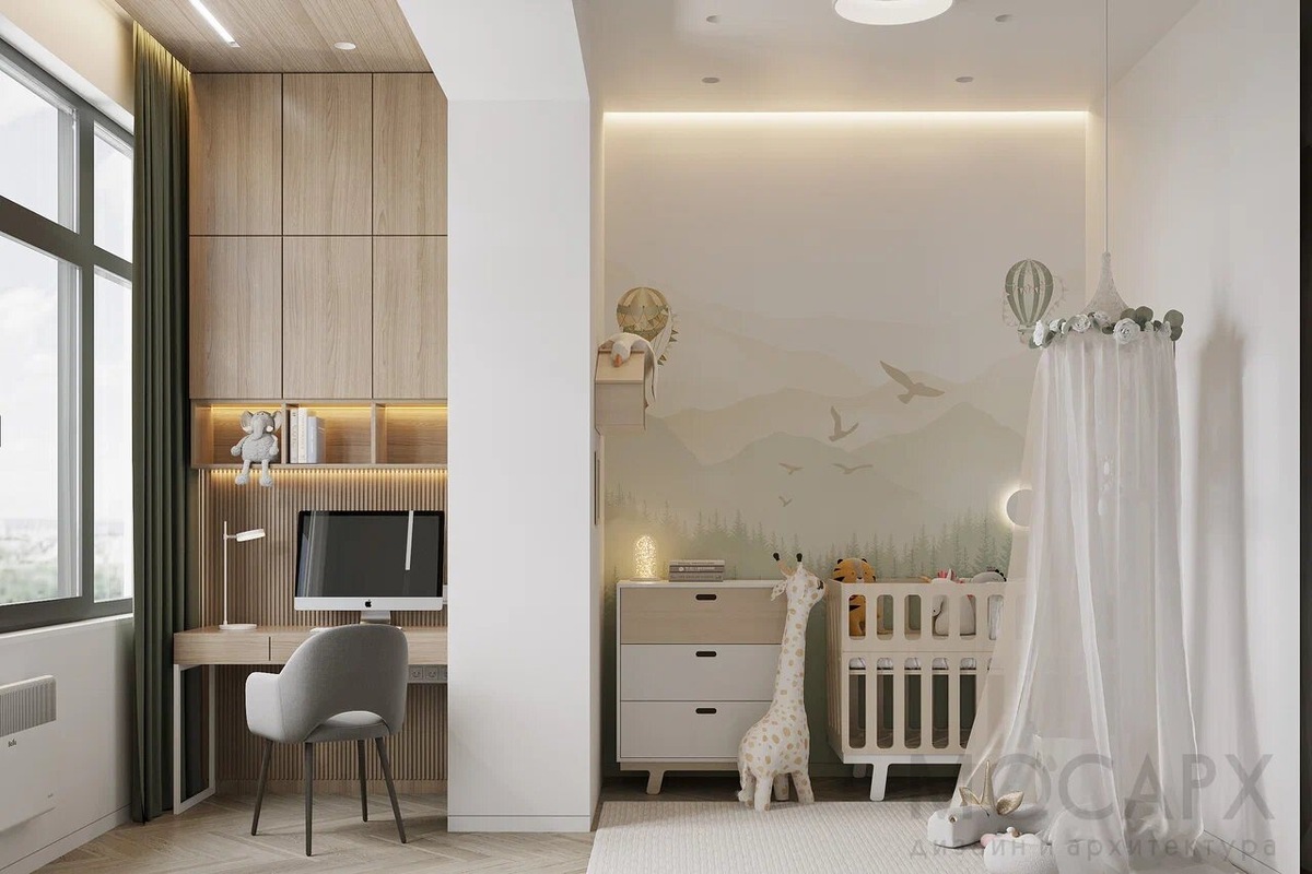 Проект детской комнаты в ЖК Тимирязевский.