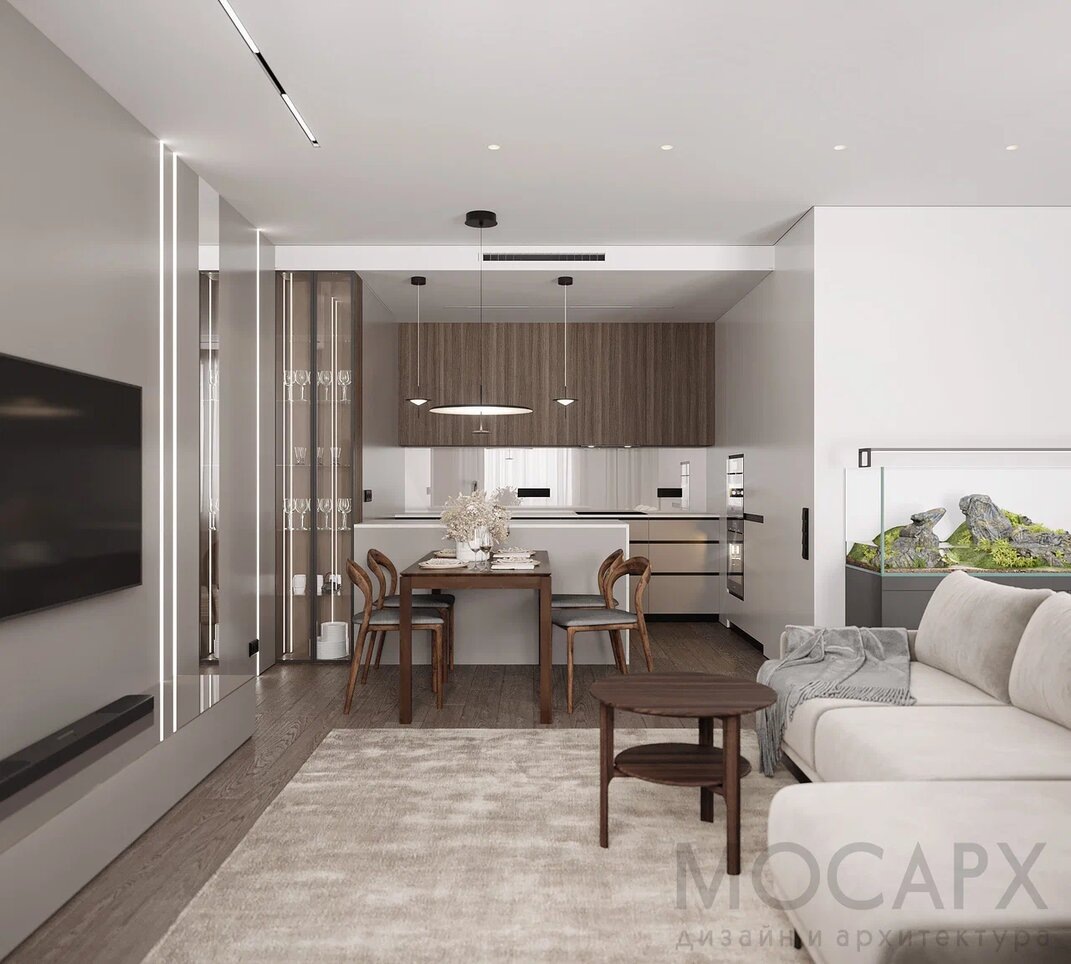 Проект кухни в проекте ЖК Ленинградка 58.