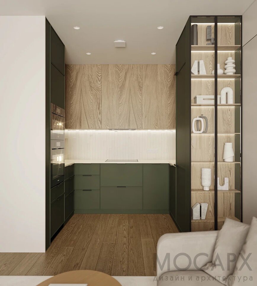 Проект кухни в проекте ЖК Метрополия.