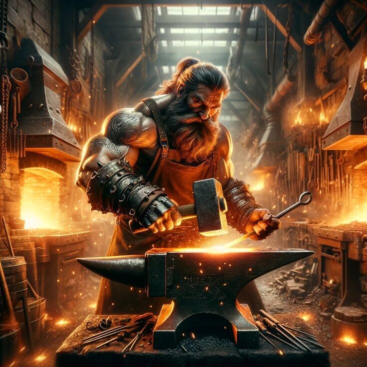 Кузнец Игнис из мира Вертонии. Автор Екатерина Бобова