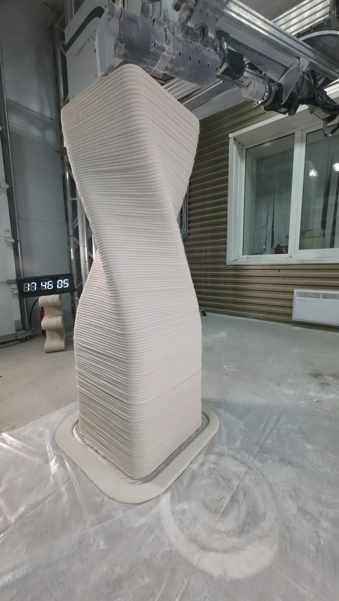 Бетонная колонна на 3д принтере Лерто