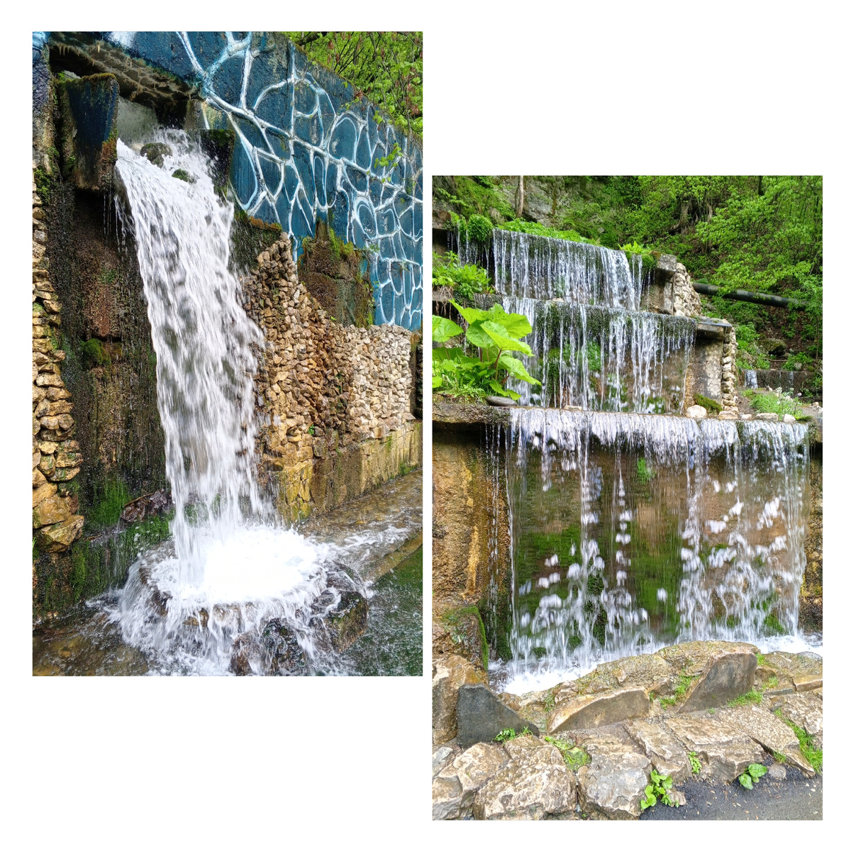 Водопад расположен вдоль дороги. Фото авторов