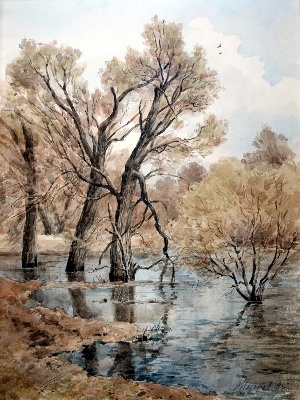 (С) Александр Назаров. "Разлив на реке Пахре"