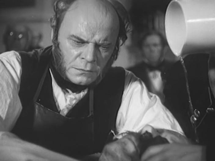 Кадр из фильма "Пирогов",1947 г. Ленфильм, режиссер Г.Козинцев, в роли Порогова - К.В.Скоробогатов. Изображение из открытых источников.