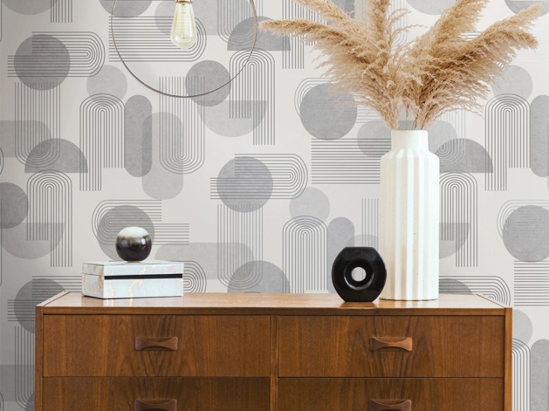 Обои Holden Decor Imaginarium 2 13091 Arch Geo Black and White