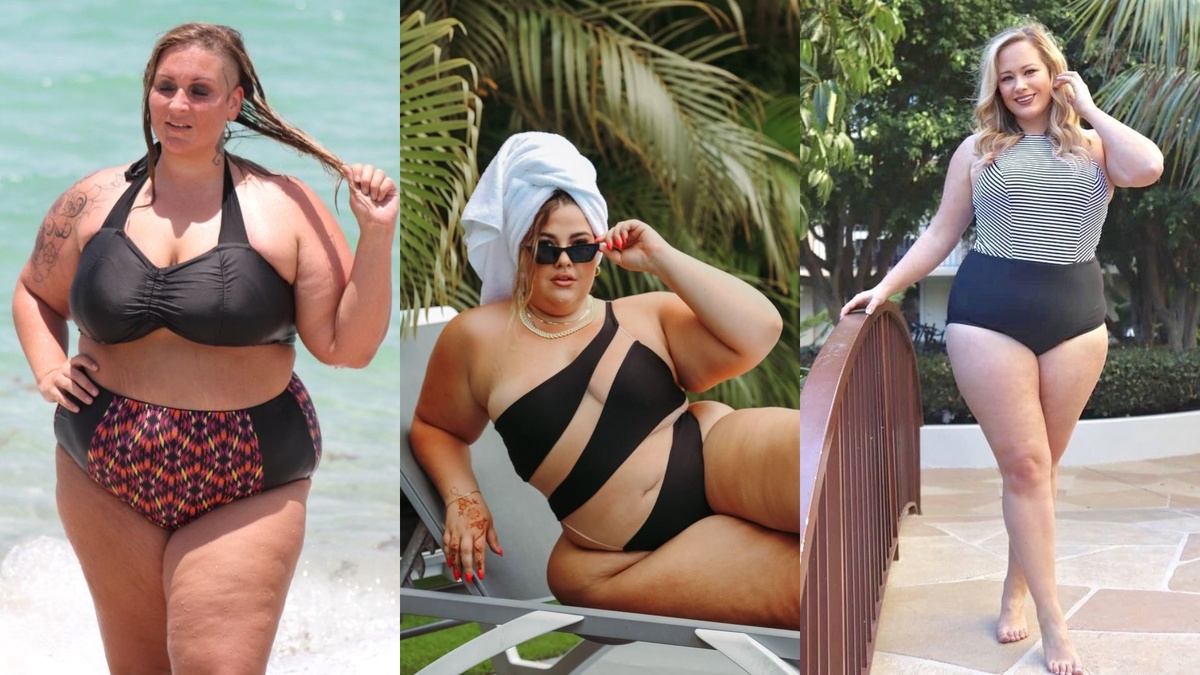 Горизонтали в зоне талии на фото слева и справа расширяют ее, фото в центре — очевидный провал 