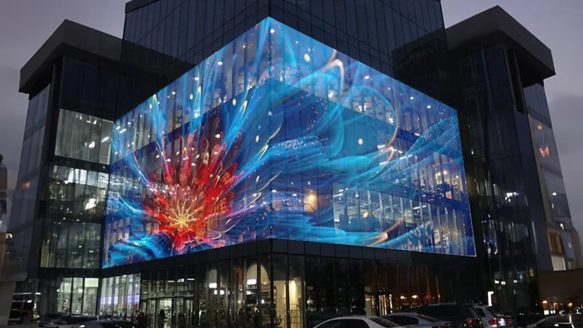 ЛЕД-пленка на фасаде