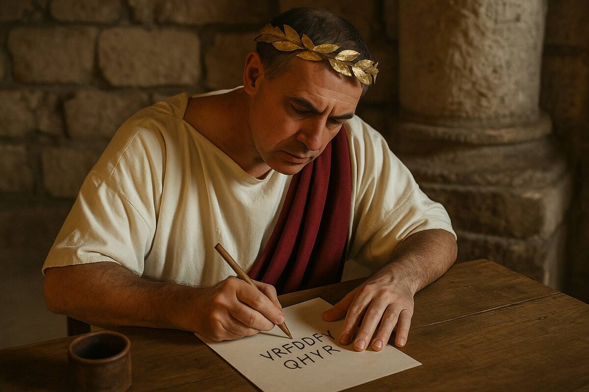 Цезарь пишет код Цезаря