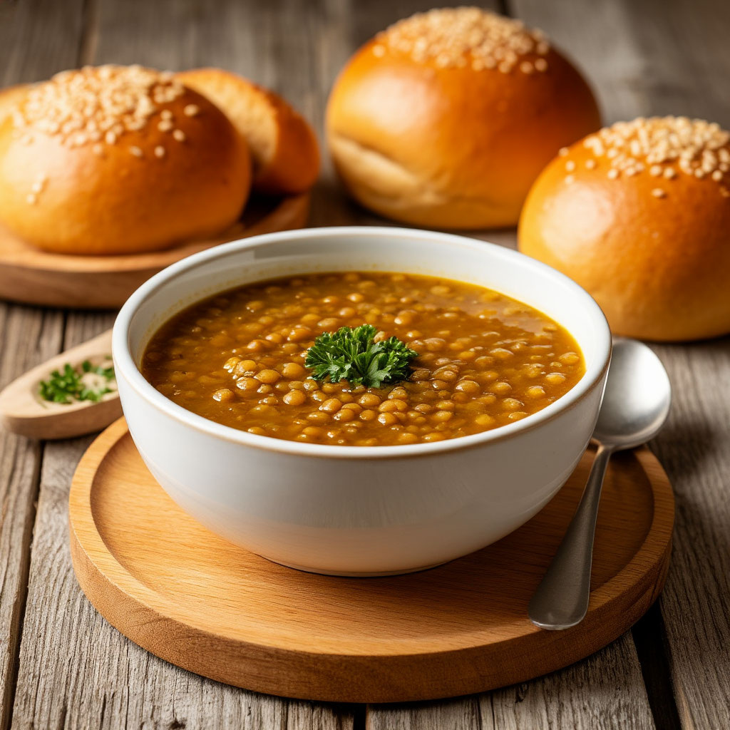 Чечевичный суп с хлебцами — бюджетный и сытный обед