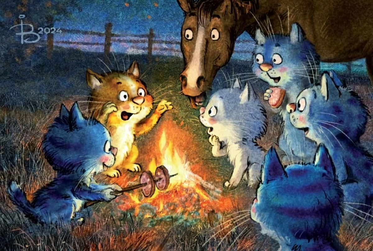 очаровательные котята Рины Зенюк. Другого фото с огнем не нашла