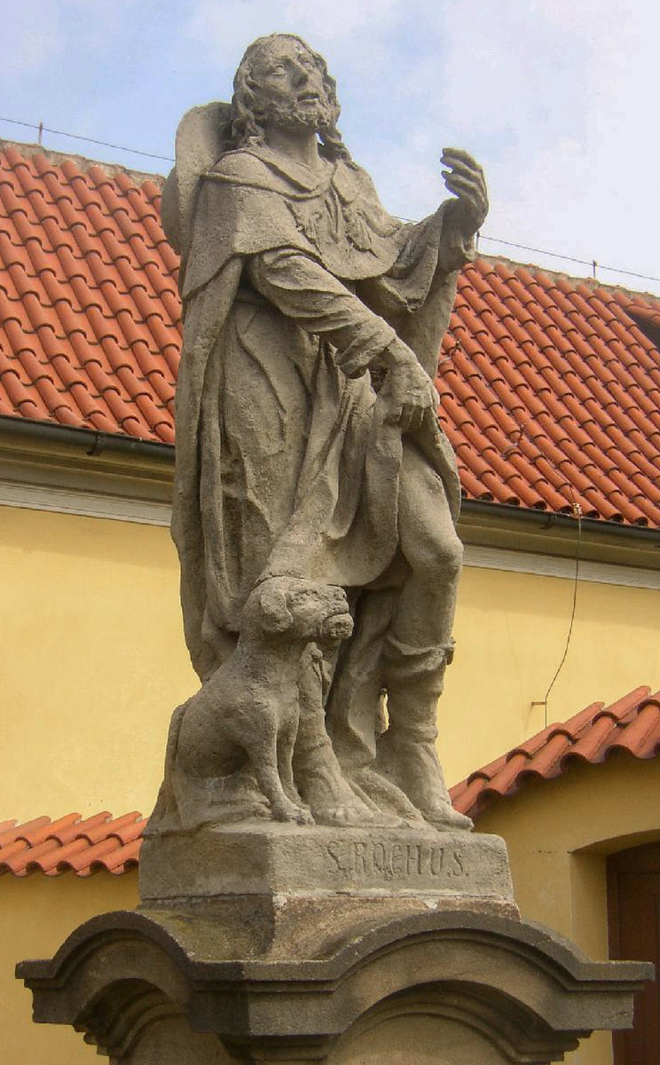 Статуя Святого Роха в пригороде Праги