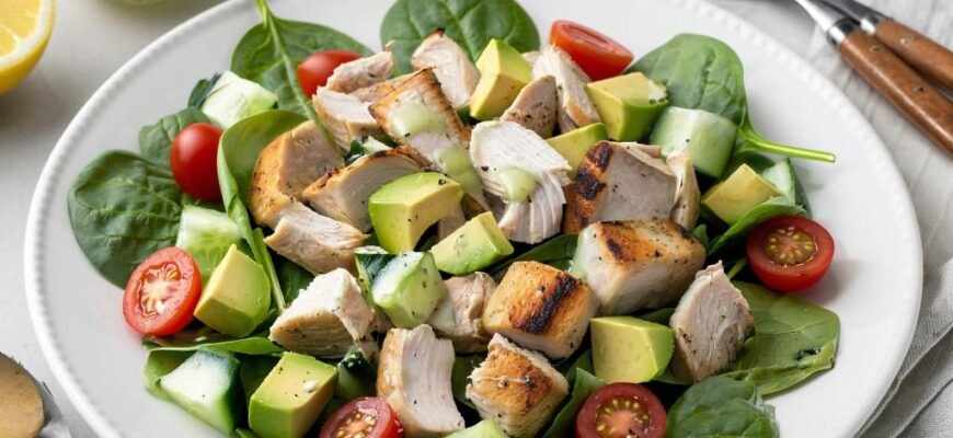 Рецепт салата с курицей