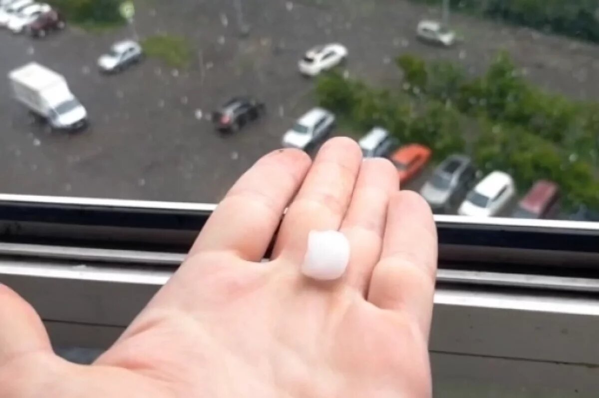    Синоптик объяснил выпавший в Красноярске крупный град