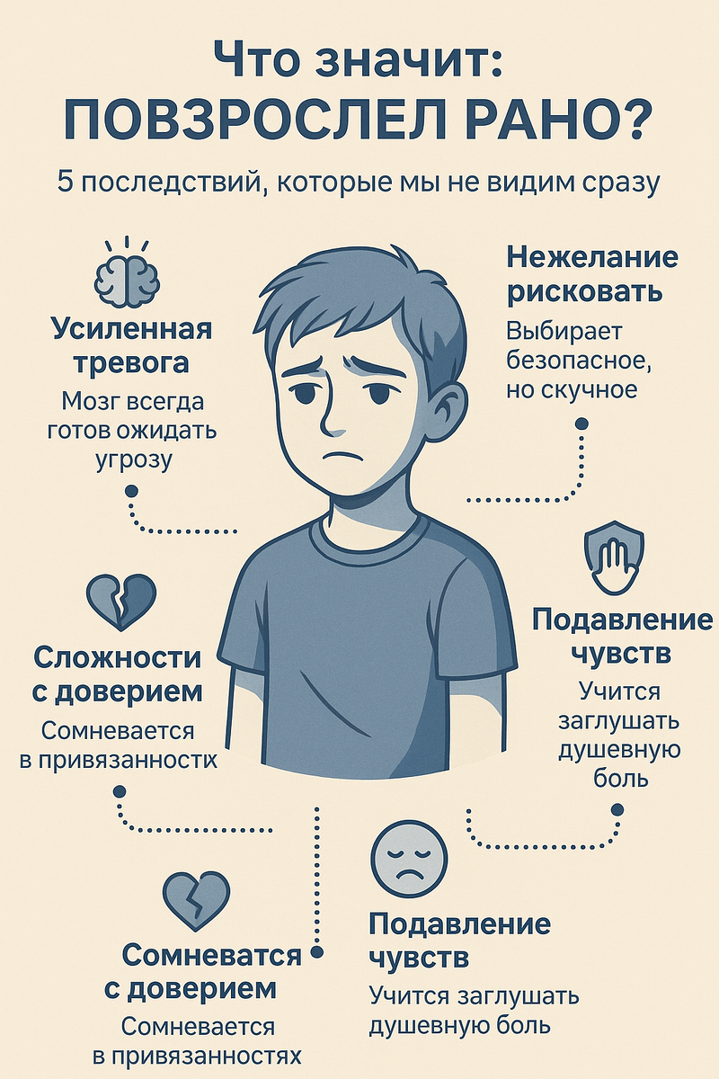 5 последствий раннего взросления
