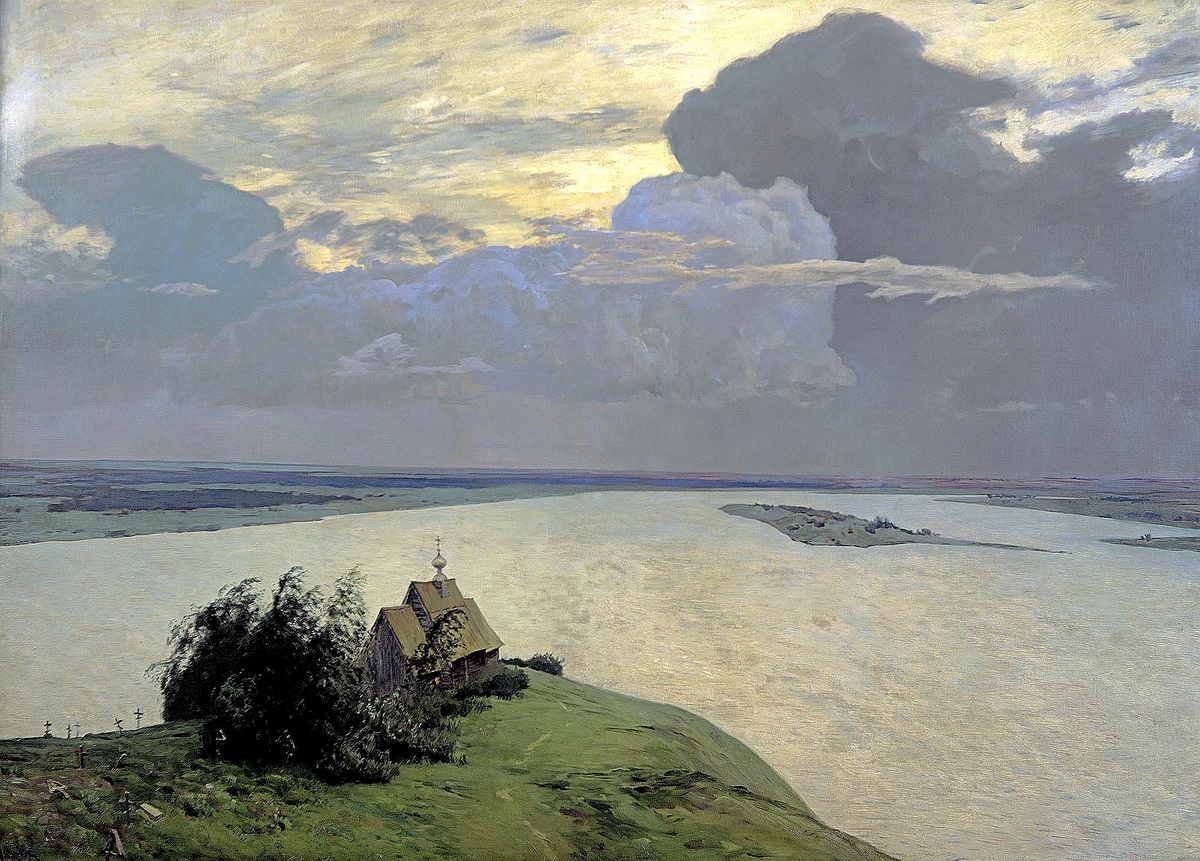 Исаак Левитан, «Над вечным покоем», 1894, холст, масло, 150 × 206 см, Государственная Третьяковская галерея, Москва