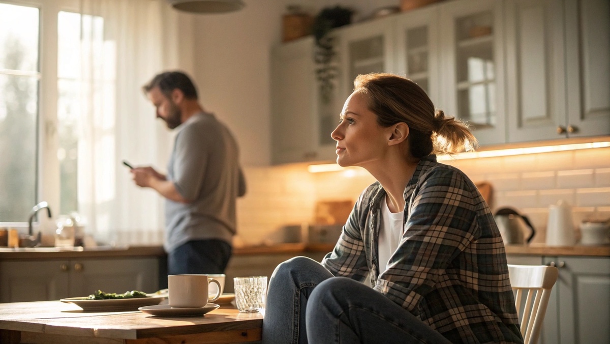 Женщина физически присутствует в доме, но её нет в жизни партнёра. Её чувства, мысли, потребности — как будто не существуют.