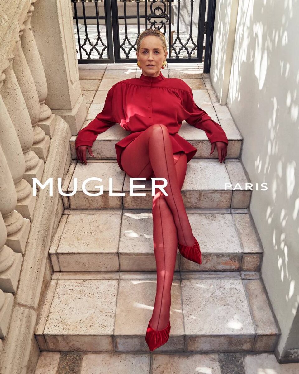    Шэрон Стоун стала лицом капсульной коллекции Mugler Re/Edit (фото 1)