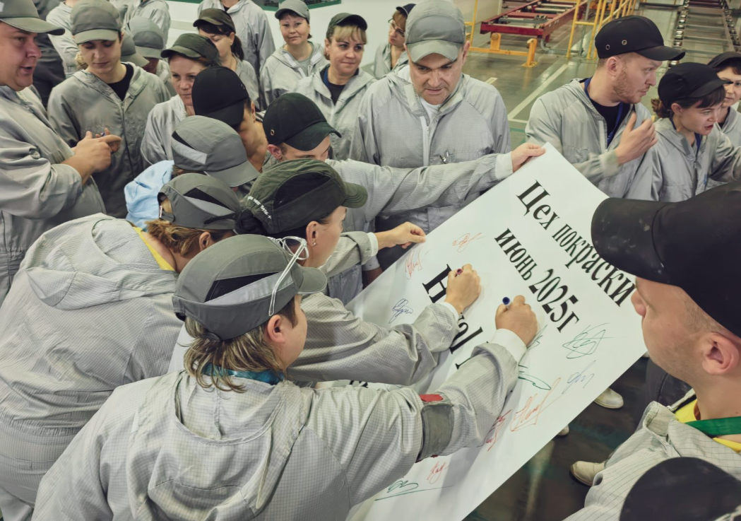 Первый кузов Haval M6 успешно прошел покраску в Калуге.