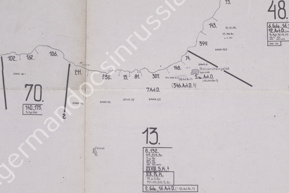 Участок 13-й и 70-й армий