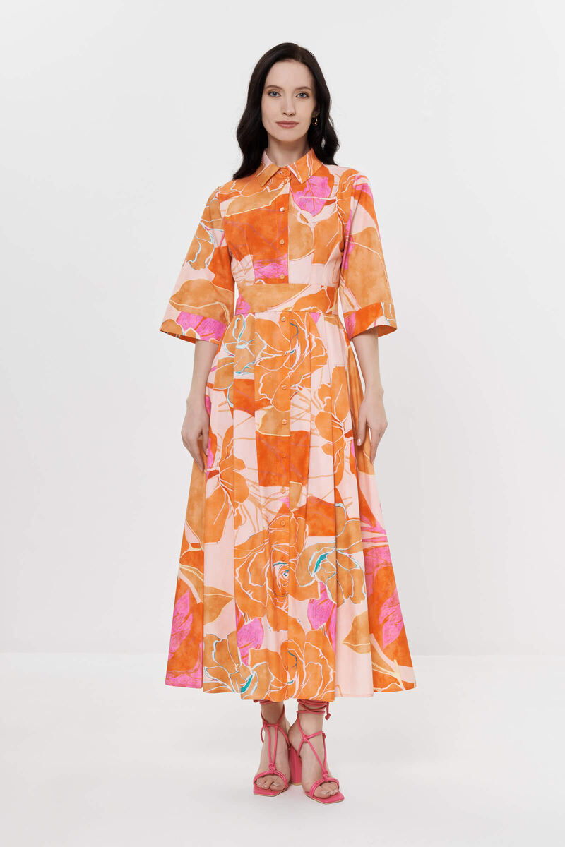 платье в цитрусовых оттенках бренда Milva Mi