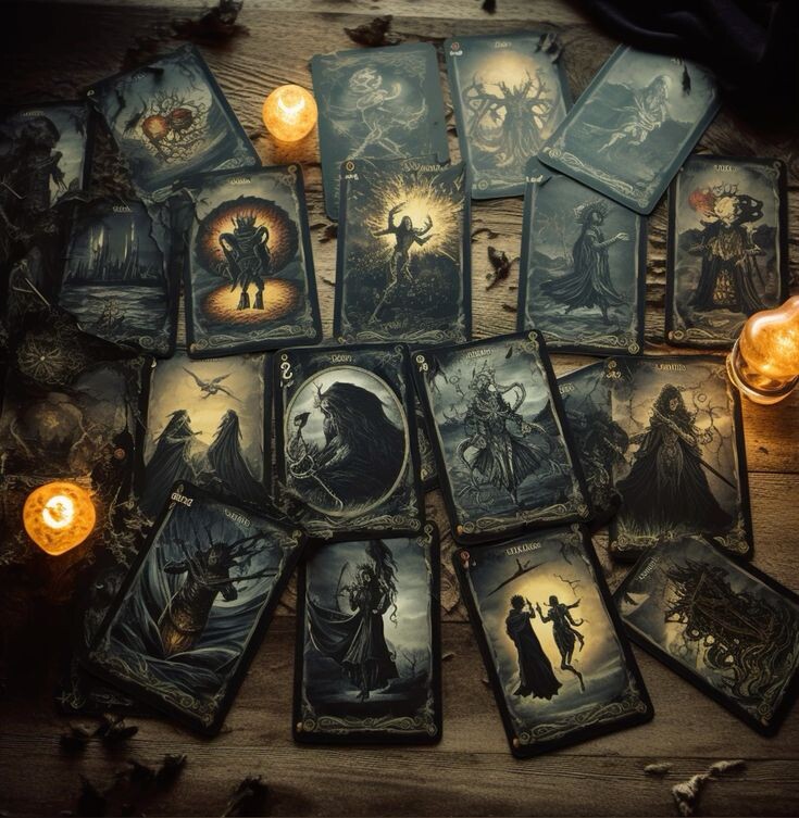 Источник:Pinterest. Оформление в режиме тёмной мистики новичкам не подходит априори. Сложность символизма, тяжесть визуальной составляющей и психологическая нагрузка. 