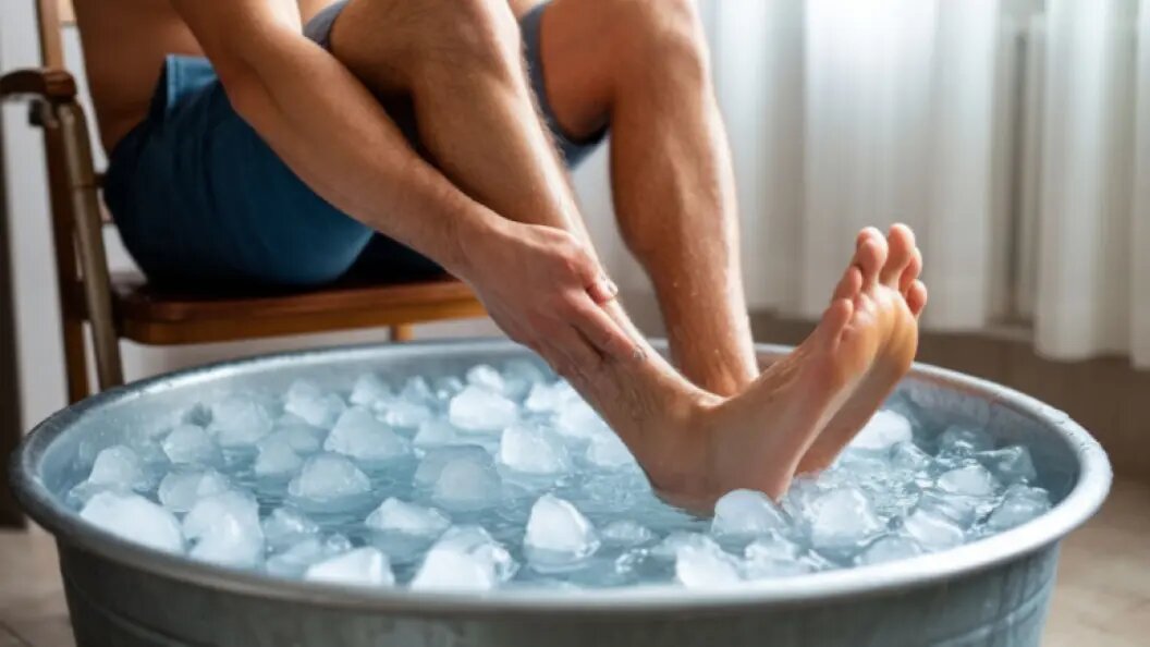    Мужчина лишился ног из-за того, что отморозил их в воде со льдом. Изображение создано ИИ