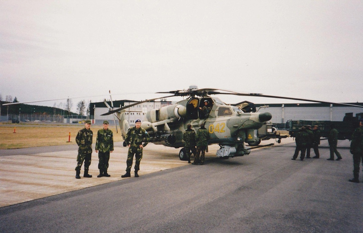 Ми-28А на испытаниях в Швеции.