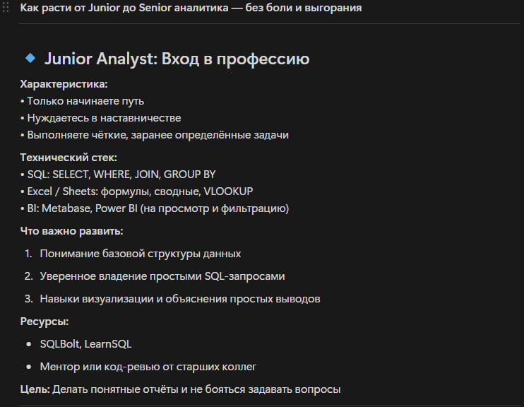 Junior Analyst