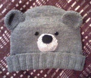 Детская шапка мишка с ушками