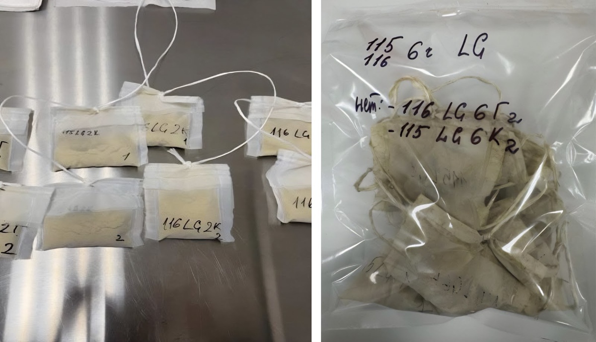 Демонстрация внешнего вида образцов до in situ (слева)
и после in situ (справа)