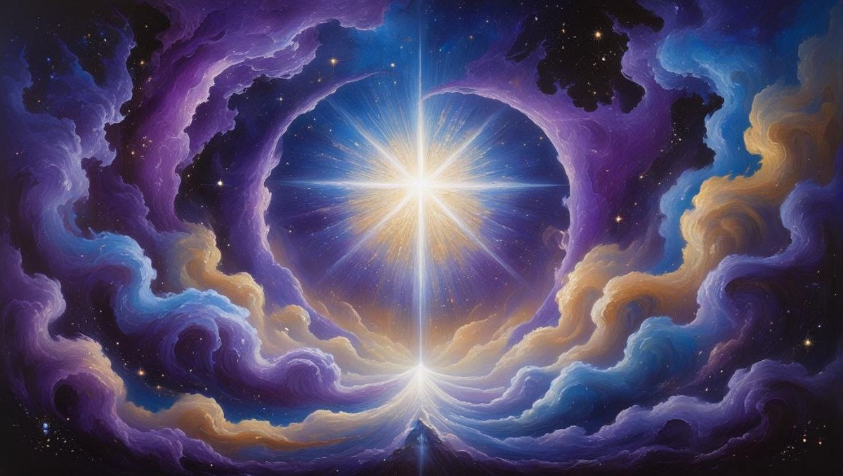 Любовь Хридайя: Источник - это не Сам Бог. Он исходит из Бога (авторское изображение).