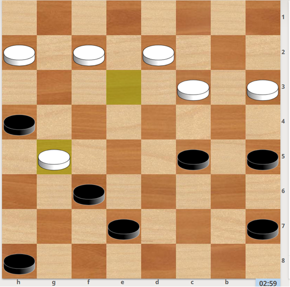 1…e5? (1…ed6++) 2.cb4! g3 3.f8=